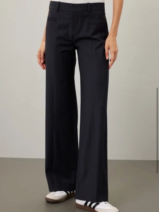ba&sh Pants - Ba&sh Navy Blue Pinstipe Trousers EUC size 4